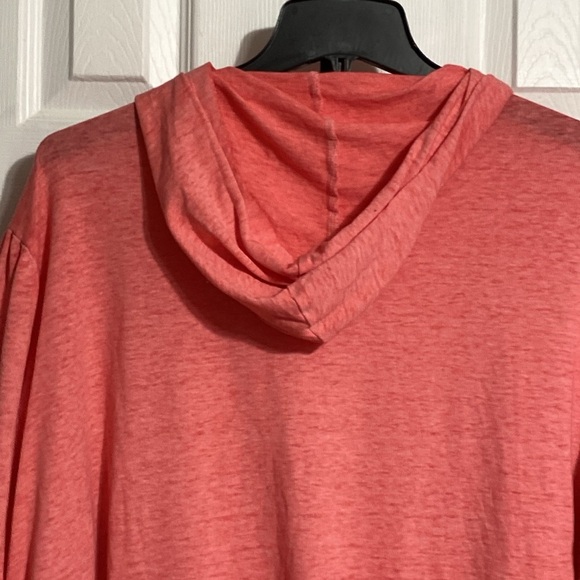 C Active peach cotton blend knit hoodie top shirt size 26/28 - Picture 8 of 13